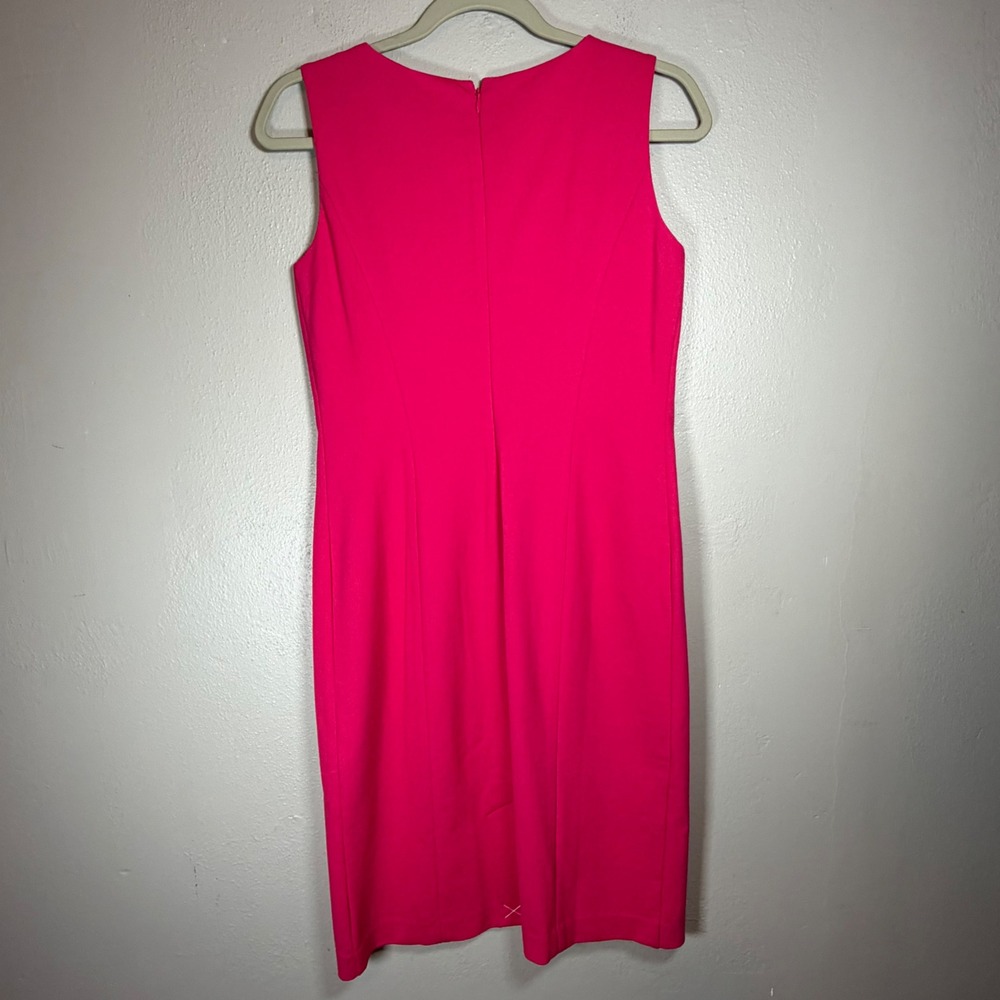 Talbots Petite Pink Sleeveless Sheath Dress Notched Neck 4P NWT 326524 - Picture 2 of 6